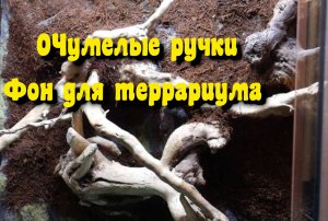 Фон для террариума своими руками. Оформляем террариум для лягушек.