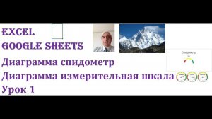Построение диаграммы спидометр в Excel, диаграмма измерительная шкала Google Sheets #СпидометрExcel