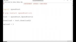 Check Internet Speed with Python