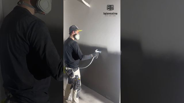 ЖК Велхаус механизированная покраска стен