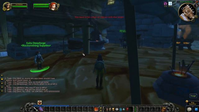 Stormwind Blacksmithing Trainer location - WoW Classic