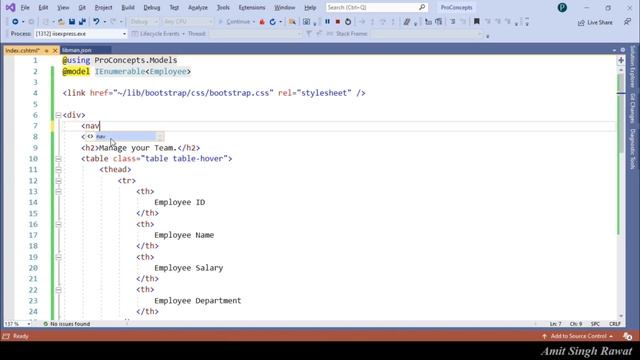 Part 26. Bootstrap in .NET Core MVC. | Header - Footer - Navbar using bootstrap. | ASPNETCoreMVC
