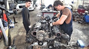 SCANIA V8 16L - ENGINE REPAIR - сборка двигателя / Ремонт моторов грузовиков / ABOUT MOTORS