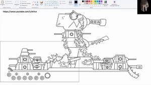 Как нарисовать Танк Разбитый КВ-44 - Мультики про танки
