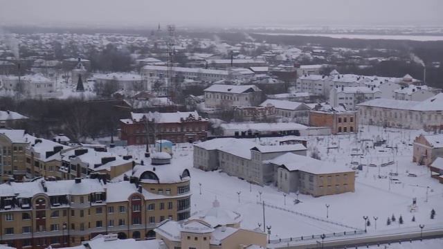 Вид со смотровой площадки от тобольского кремля, январь 2024 смотреть онлайн