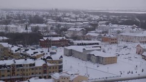 Вид со смотровой площадки от тобольского кремля, январь 2024