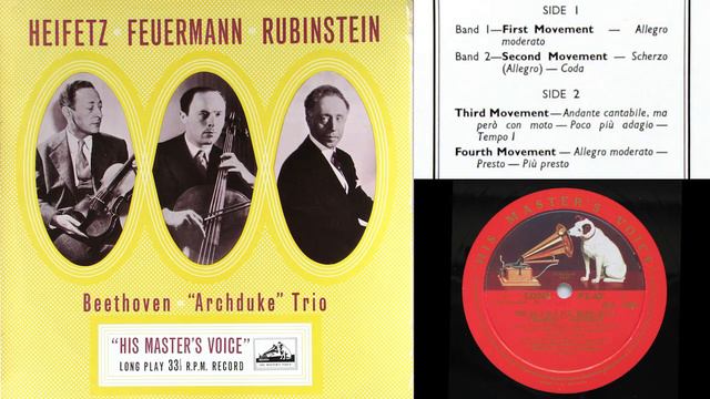 Beethoven: Piano Trio No 7 "Archduke" - III (Rubinstein, Heifetz, Feuermann) смотреть онлайн