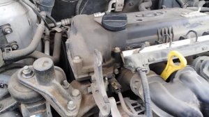 Работа двигателя Hyundai Solaris 1.6. на горячую. Масло Лукойл Genesis 5w-30 A3/B4.