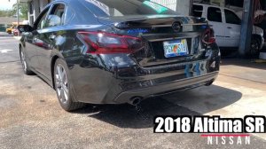 2018 Nissan Altima SR exhaust system. Muffler delete + Vibrant resonator.