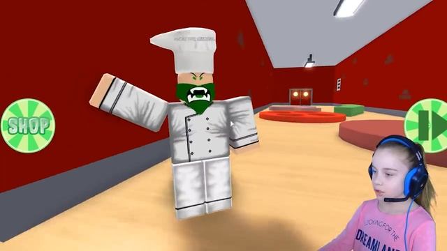 ПОБЕГ ОТ ШЕФ ПОВАРА в Роблокс приключение мульт героя в пиццерии Roblox