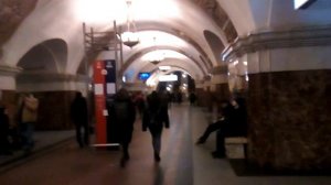 Москва 2019 станция метро Краснопресненская зима день