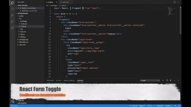 MERN Stack Authentication: 4. React Form Toggle смотреть онлайн