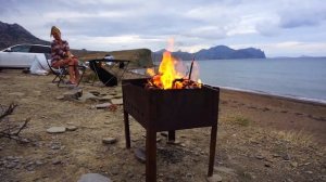 ДИКИЕ ПЛЯЖИ КРЫМА! ЛИСЬЯ БУХТА. ДИКАРЯМИ в КРЫМУ. ПОПАЛИ в ШТОРМ!