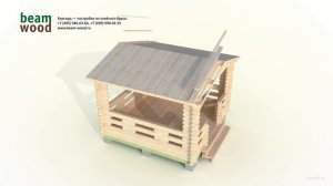 Беседка садовая 3х3 из бруса (сборка 3d)