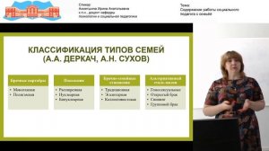 Ахметшина И.А. Видео-лекция. Содержание работы социального педагога с семьёй