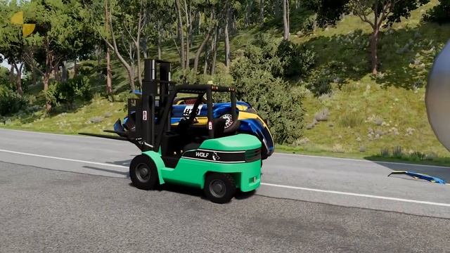 Автомобили против столбов и гидравлического пресса ? BeamNG.Drive смотреть онлайн