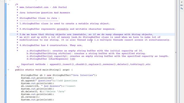 JAVA STRINGBUFFER ECLIPSE DEMO смотреть онлайн