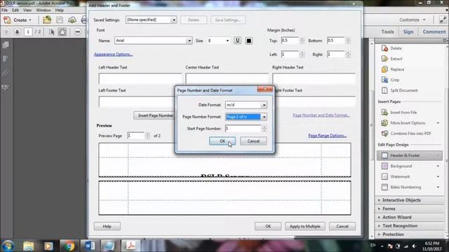 Inserting Header and Footer page number to PDF file смотреть онлайн