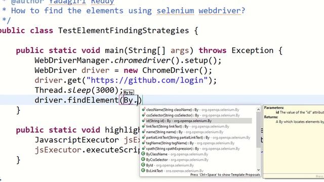 P7 - Different Locators in Selenium WebDriver | Selenium | Java |