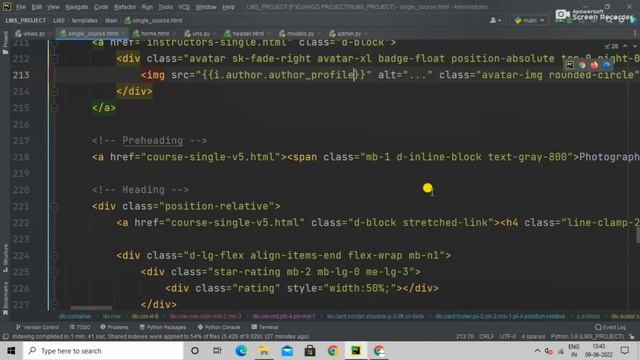 #13 Course List Page in retrieved Courses Using Python for loop #learningmanagementsystem #python