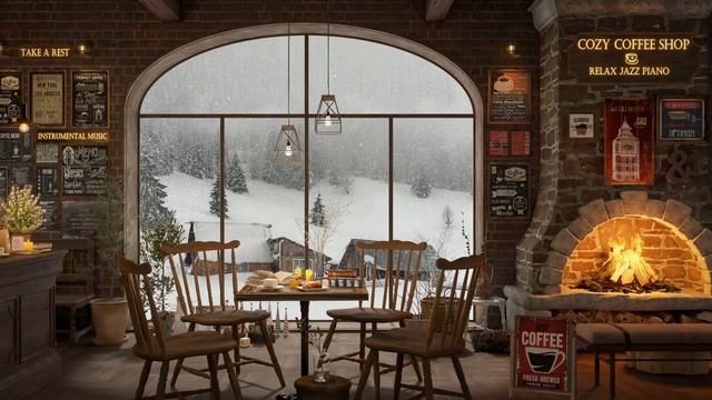 Уютная кофейная атмосфера ☕ Мягкая джазовая музыка для учебы, работы и сна. смотреть онлайн