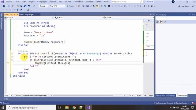 Procurando uma string dentro de outra string. Função InStr(). VB.Net смотреть онлайн
