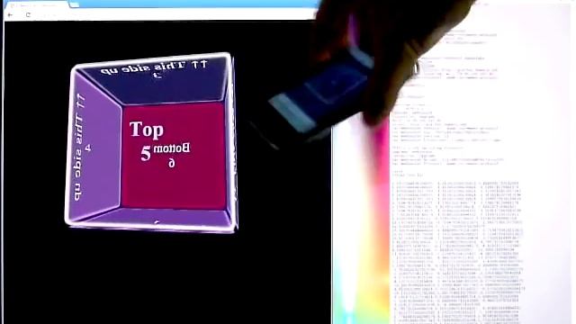Accelerometer 3D cube + WebSocket relay смотреть онлайн