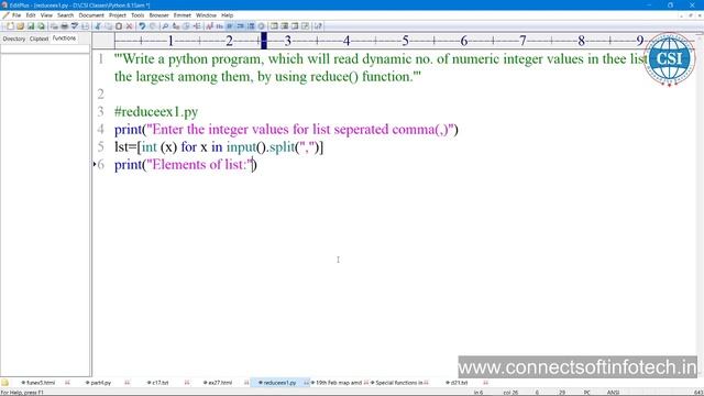 Python reduce() function with programs | Special function in Python |