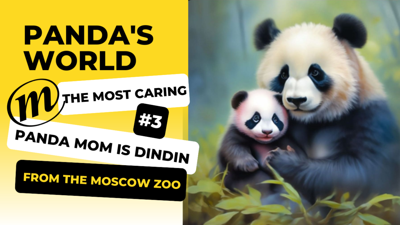 The most caring panda mom is Dindin from the Moscow Zoo