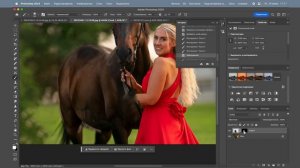 2 способа убрать лишнее с фото С ИИ и без! | #фотошоп #конноефото #туториал #ретушь #конныйфотограф