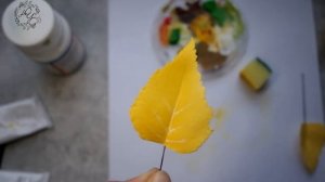 Осенний венок, листья из фоамирана. Урок 2.2 тонировка листьев берёзы