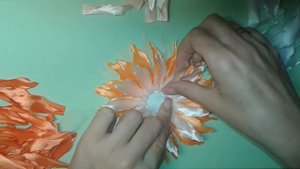 Астра канзаши/Пышный цветок/DIY astra kanzashi/Lush flower/