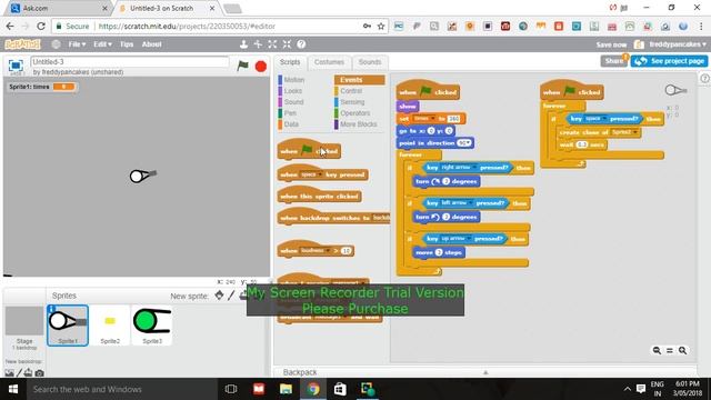 Zombie_runner_game on scratch part 1 смотреть онлайн
