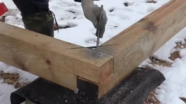 Каркасный сарай. Нижняя обвязка и перекрытие.mp4