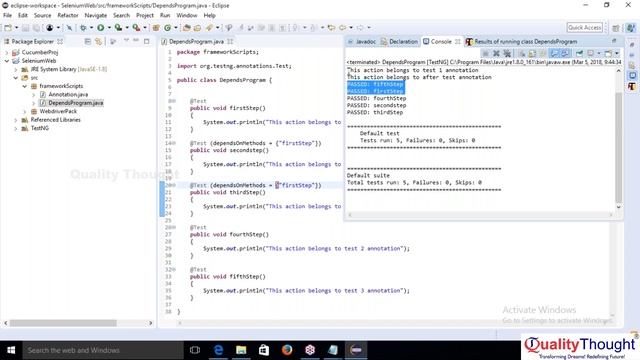 TestNG Dependency Test - Multiple Test Method Dependency | Selenium with Java Tutorial for Beginner