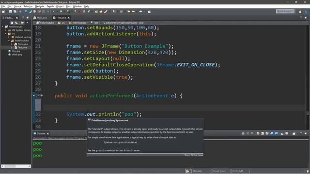 Java GUI button смотреть онлайн