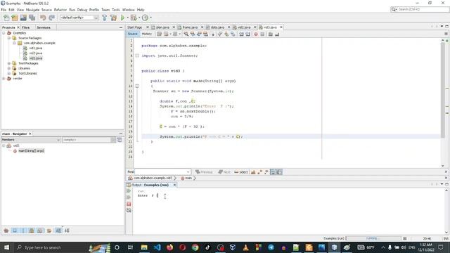 إنشاء برنامج يقوم بتحويل درجة الحرارة من الفهرنتي F إلى المئوي٪ | java بالعربى| 03 смотреть онлайн