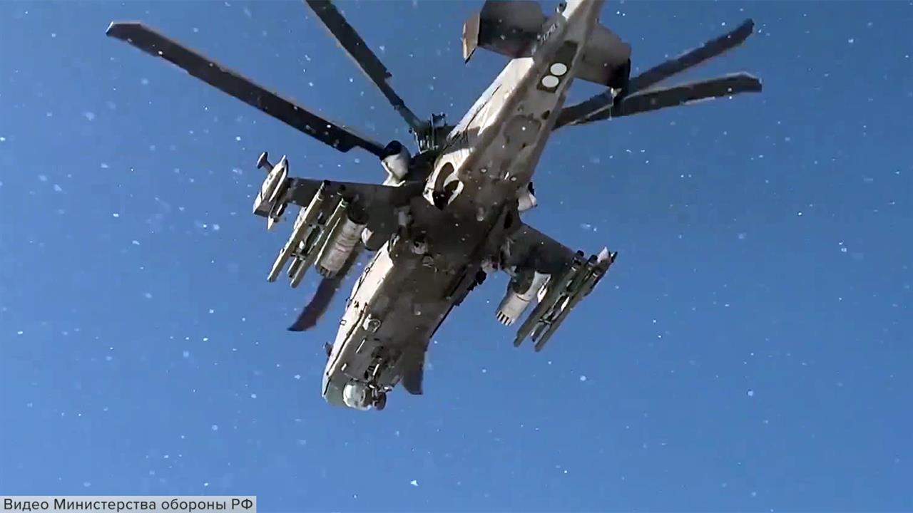 Минобороны РФ показало боевой вылет вертолетов в ходе специальной военной операции