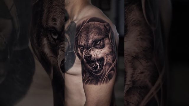 The Best Animal Realism Tattoo Artist - Jose Contreras ? - Angry Wolf ♥