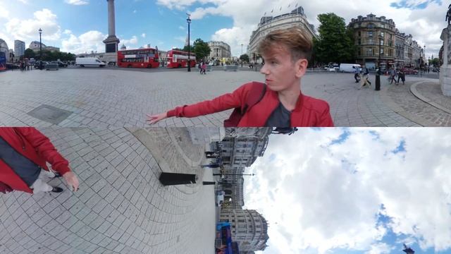 360° Tour of LONDON - Trafalgar Square & Big Ben смотреть онлайн