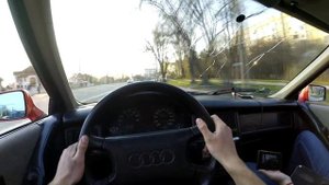 Audi 80 B3 езда от первого лица. First-person driving Audi 80 B3