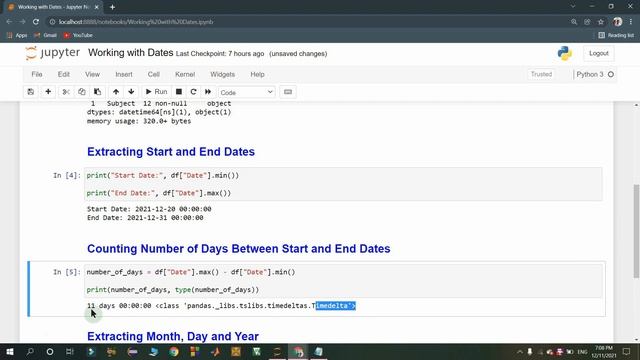 Working with Dates using Pandas смотреть онлайн