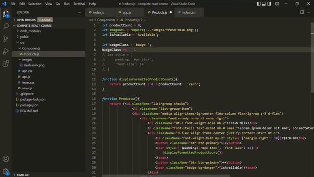 #14 Adding classes dynamically | Getting Started with React | A Complete React Course смотреть онлайн