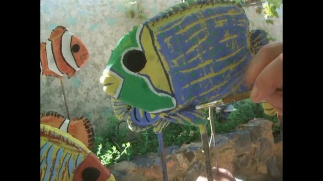 Покраска декоративных океанических рыб из бетона смотреть онлайн