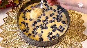 Быстрый пирог к чаю «ПИРОГ С ГОЛУБИКОЙ » Очень нежный и вкусный ?