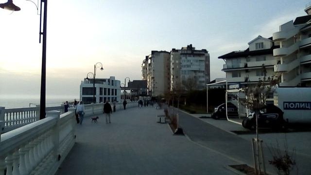 Анапа. Красивая набережная у Ореховой рощи. 20.04.24. Закат.