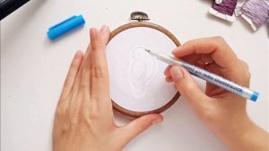 Как перевести рисунок на ткань,  вышивка гладью