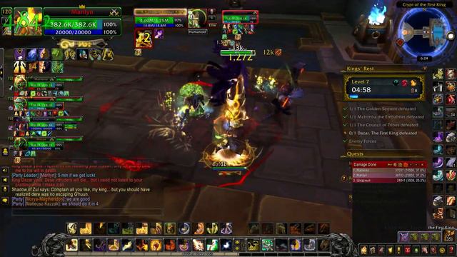 World of Warcraft: Battle for Azeroth with Marilyn Mythic  Dungeon part 20