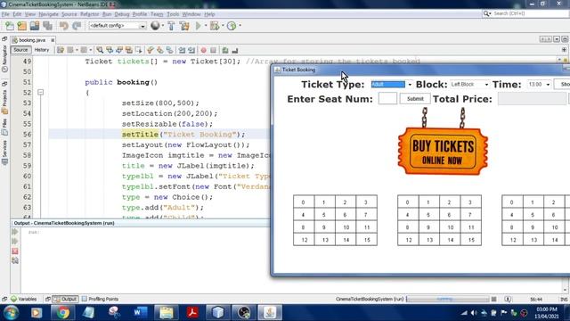 (Mini-Project) #05 Movie Ticket Booking System using Java(Part 1) | NetBeans Implementation | 720px