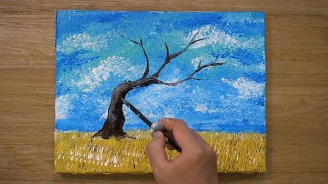 How to draw a Man on a Bench / Aluminum Painting Technique #428 смотреть онлайн